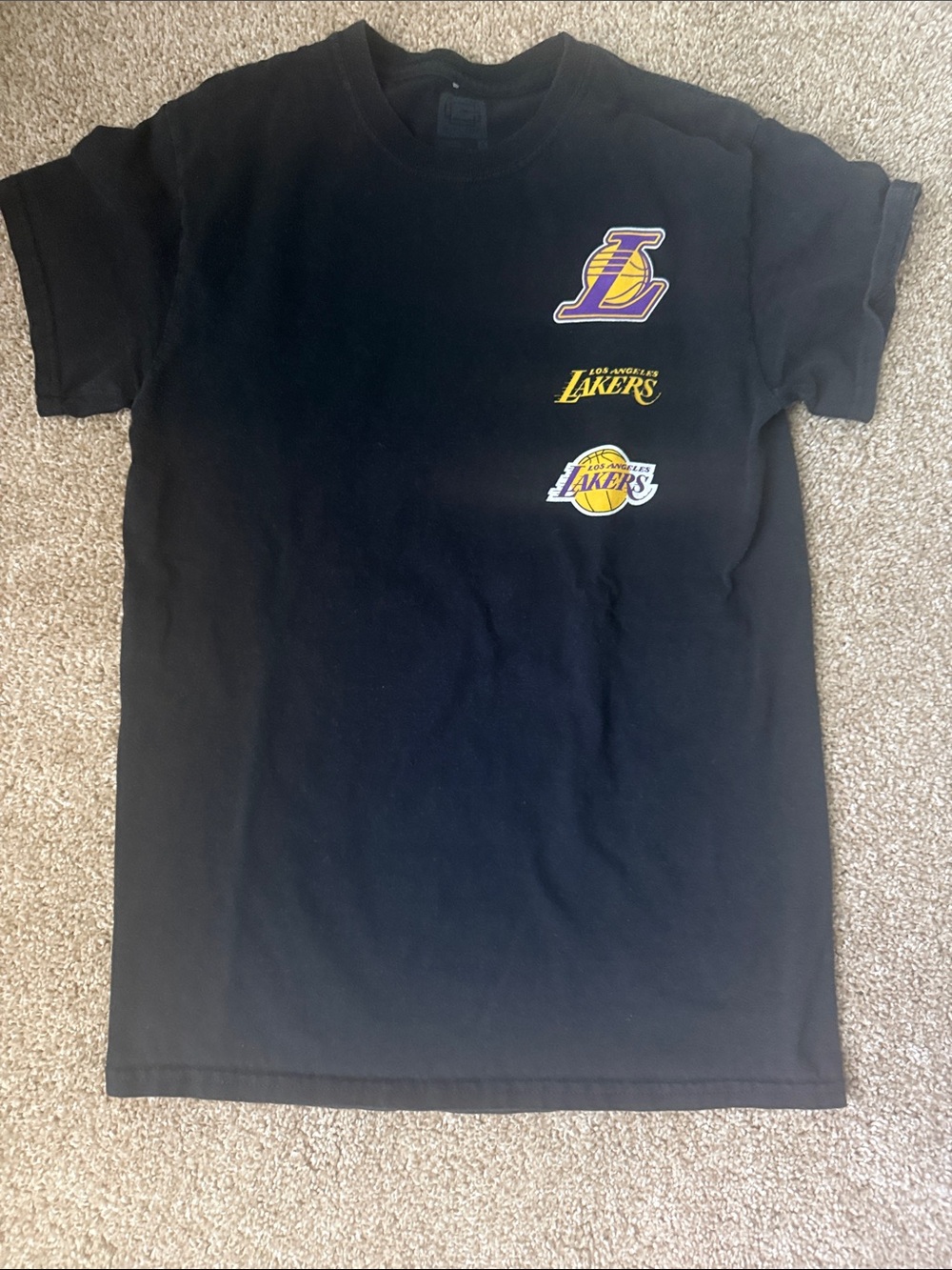 Los Angeles Lakers Black Short Sleeve Tee